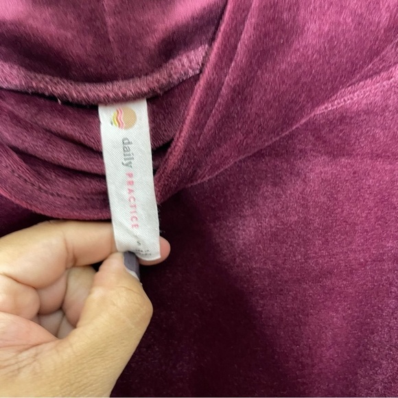 Daily Practice By Anthropologie Side-Tie Velvet Cowlneck Pullover Sweatshirt S - Picture 7 of 10
